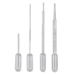 Kunststof pasteurpipetten 87 mm | 4 ml - 30 drops = 1 ml | niet afgestudeerd | 2,5 mm